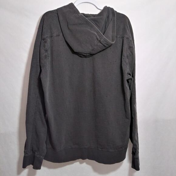 Vintage Y2k Converse All Star Slub Cotton Full Zip Hoodie Grey  Size L - Picture 9 of 10